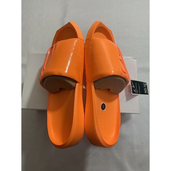 New Womens Size 10 Orange Jordan Nola Slides CZ8027 800 - Picture 4 of 10